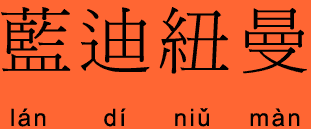 Chinese characters for Randy Newman